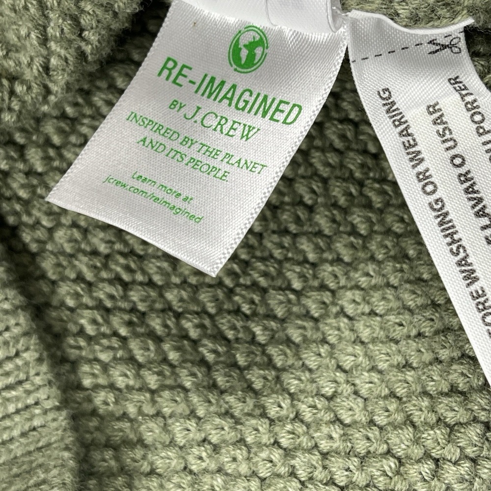 J Crew Sweater‎ Mens Medium Green 1/4 Zip Pullover Gorp Cabin Teacher Dad Office - Picture 12 of 14
